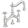 [D3510725C.100] Landfair Bridge Bathroom Faucet - Platinum Nickel