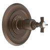 [D35107514.110] Landfair 1/2 Inch Or 3/4 Inch Thermostatic Valve Trim With Cross Handles - Carbon Bronze
