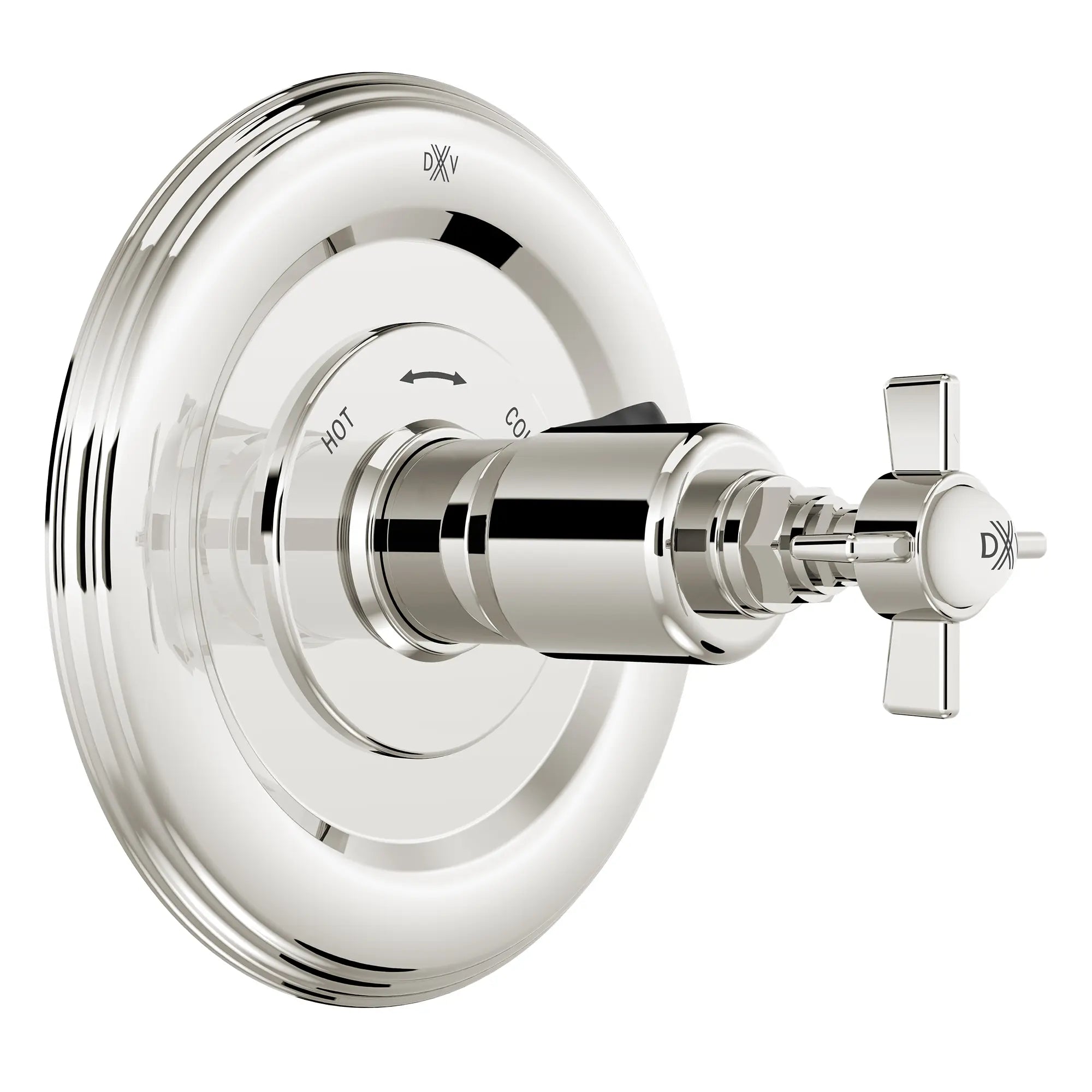 Landfair 1/2 Inch Or 3/4 Inch Thermostatic Valve Trim With Cross Handles // PLATINUM NICKEL // 94416_D35107514.150_CDNwebp.webp