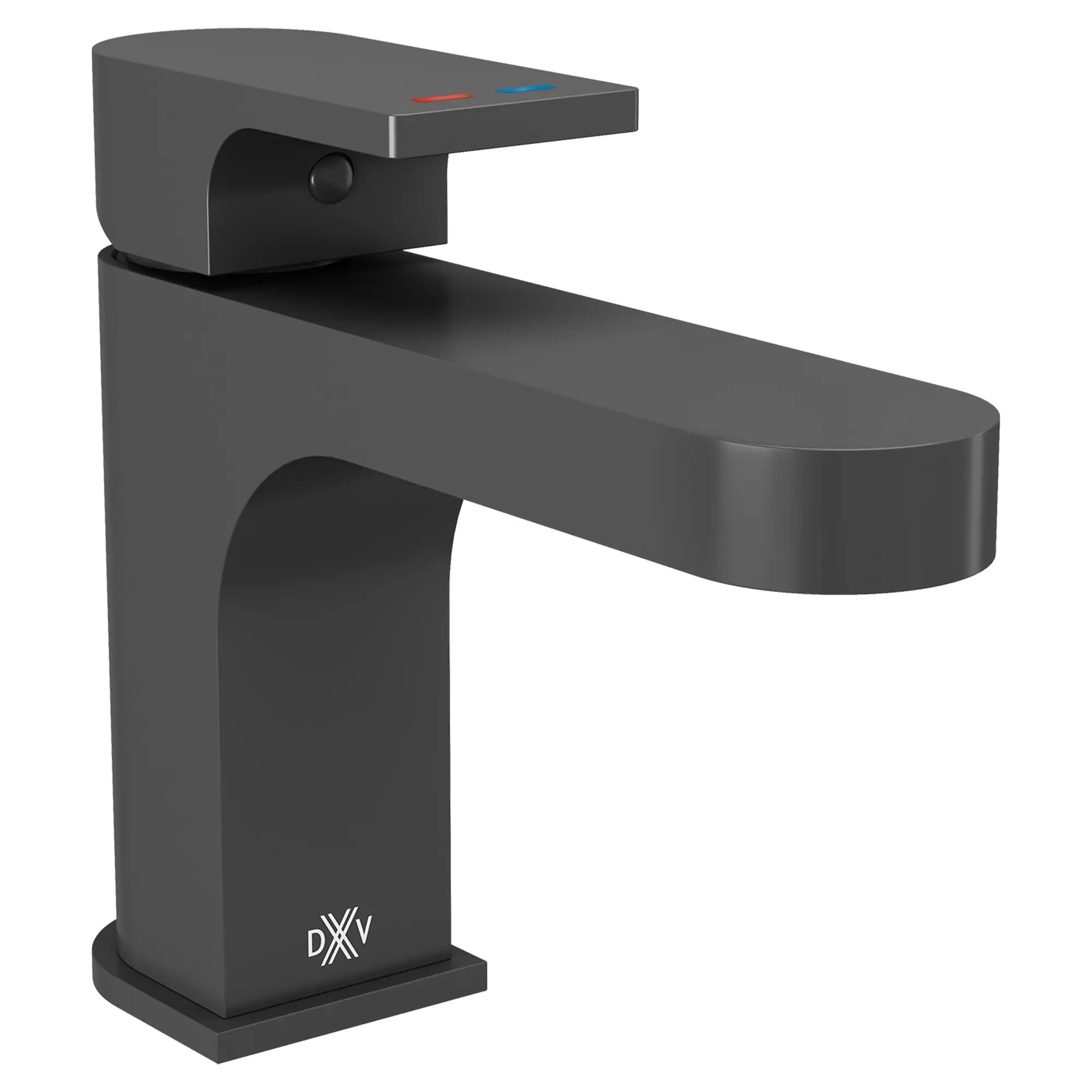 Equility® Single Handle Bathroom Faucet with Indicator Markings and Lever Handle // MATTE BLACK // 94805_D35109100RB.243_CDNwebp.webp