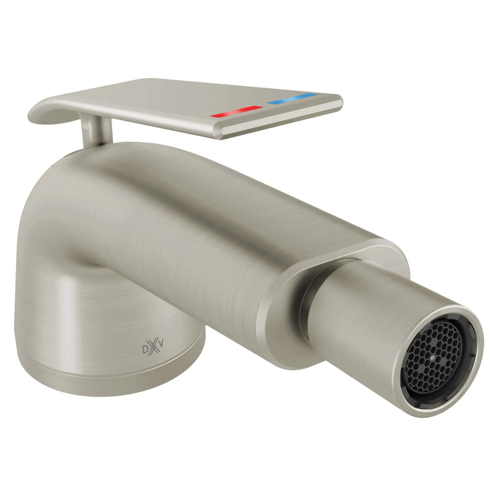 DXV® Modulus Single Hole Bidet Faucet with Indicator Markings and Lever Handle // BRUSHED NICKEL // 95108_D35120012RB144_2_CDNwebp.webp