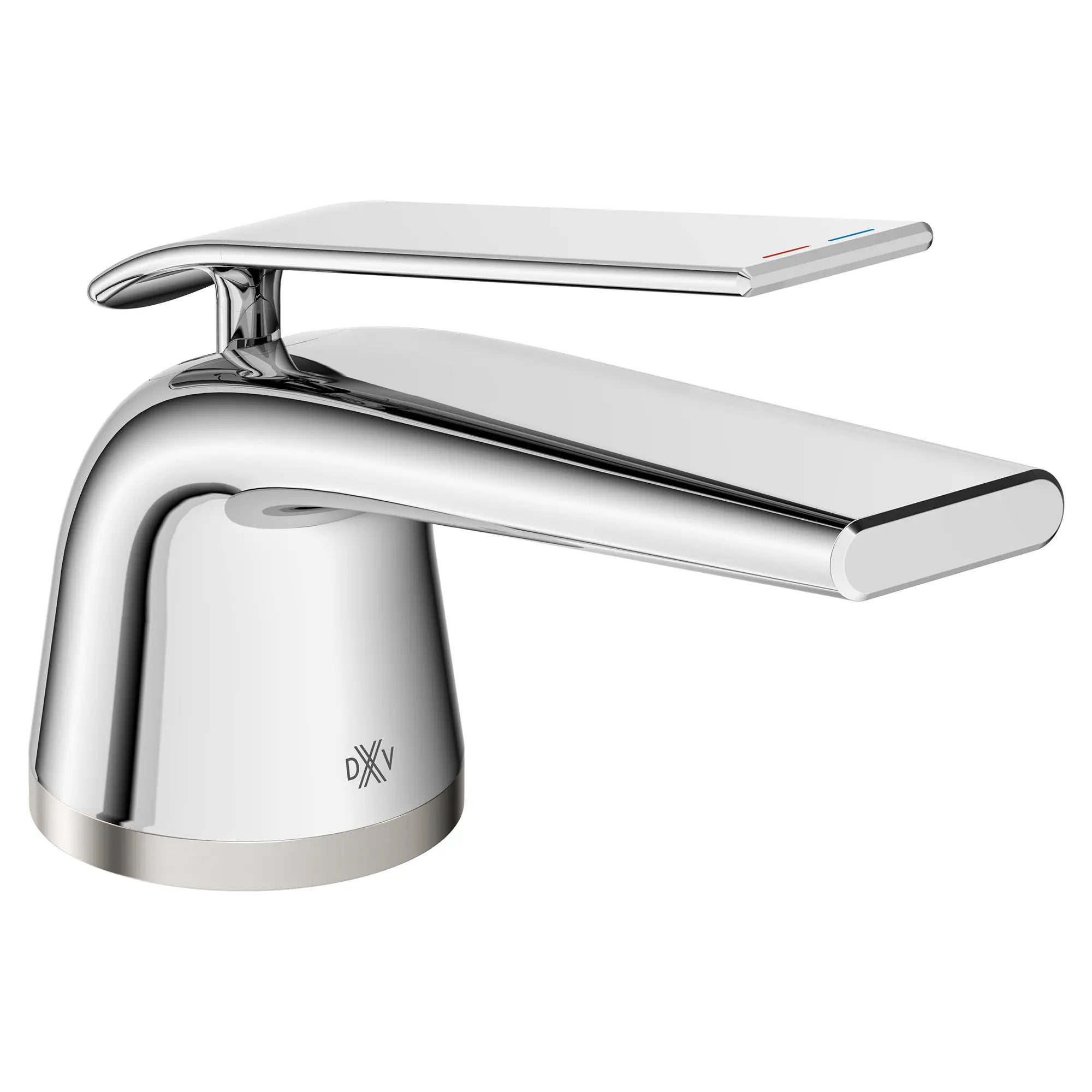 DXV® Modulus Single Handle Bathroom Faucet with Indicator Markings and Lever Handle // POLISHED CHROME // 95141_D35120102RB.100_CDNwebp.webp
