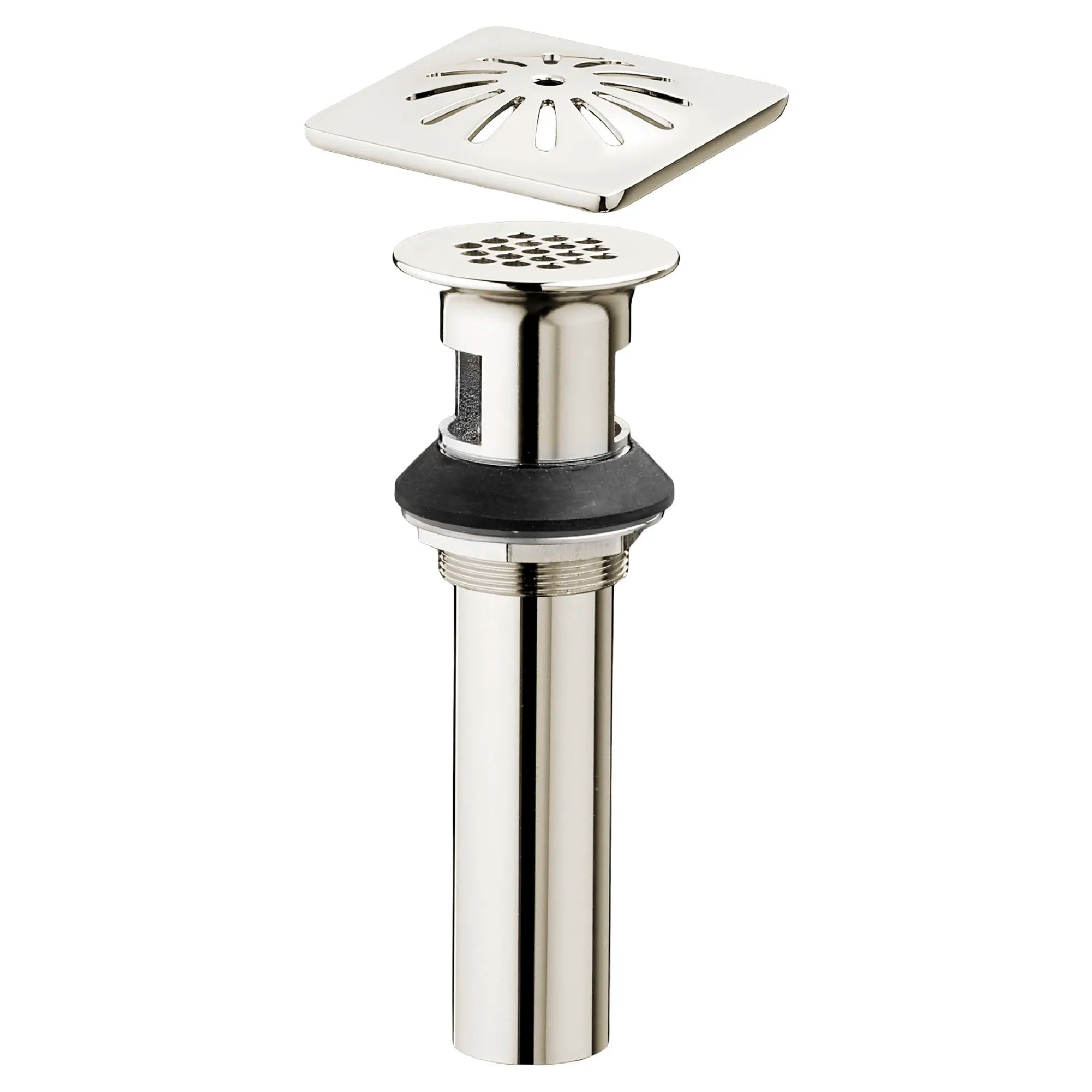 Oak Hill® Grid Drain with Decorative Cover // PLATINUM NICKEL // 95517_D35155040150_CDNwebp.webp