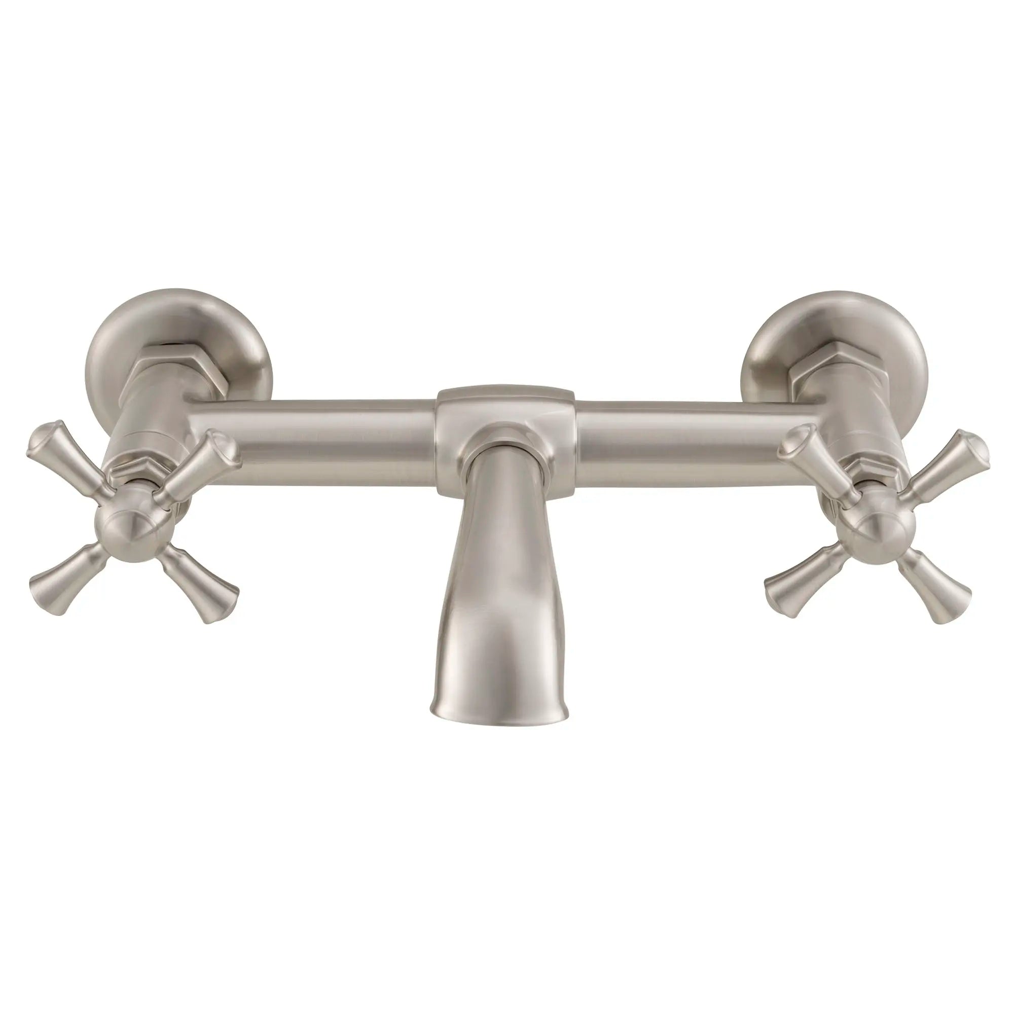 Oak Hill® 2-Handle Wall Mount Bathroom Faucet with Cross Handles // BRUSHED NICKEL // 95711_D35155470.144_2_CDNwebp.webp