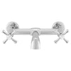[D35155470.100] Oak Hill® 2-Handle Wall Mount Bathroom Faucet with Cross Handles - Polished Chrome