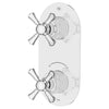 [D35155528.100] Oak Hill® 2-Handle Thermostatic Valve Trim Only with Cross Handles - Polished Chrome