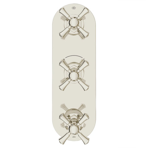 Oak Hill® 3-Handle Thermostatic Valve Trim Only with Cross Handles