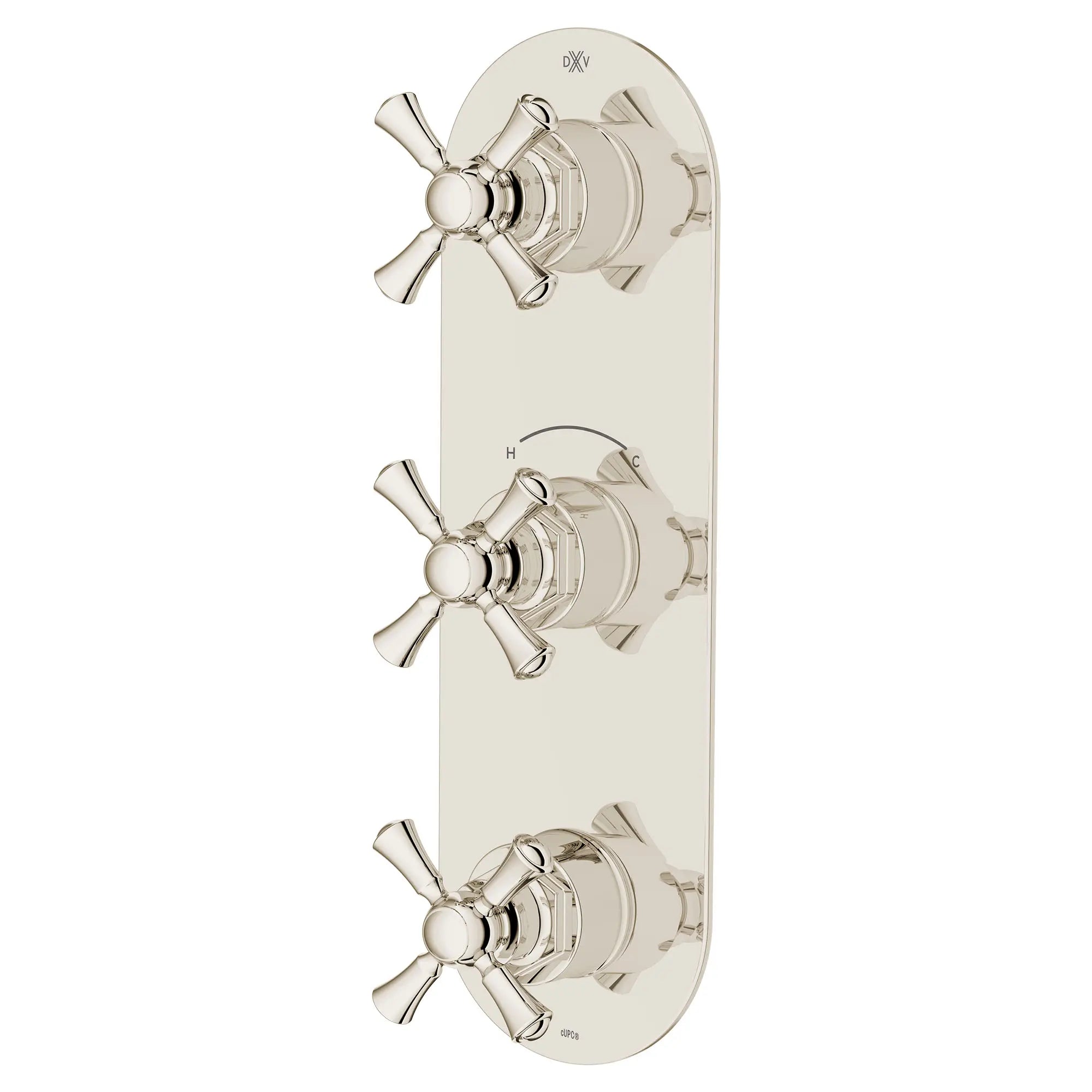 Oak Hill® 3-Handle Thermostatic Valve Trim Only with Cross Handles // PLATINUM NICKEL // 95829_D35155538.150_2_CDNwebp.webp