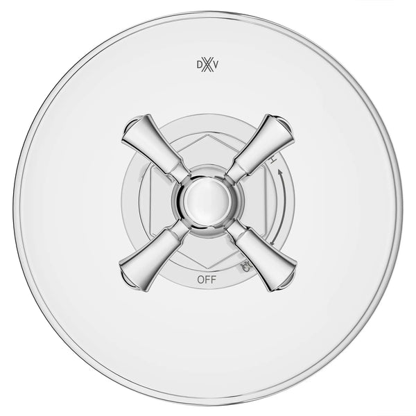 [D35155540.100] Oak Hill® Single Handle Pressure Balance Valve Trim Only with Cross Handle - Polished Chrome