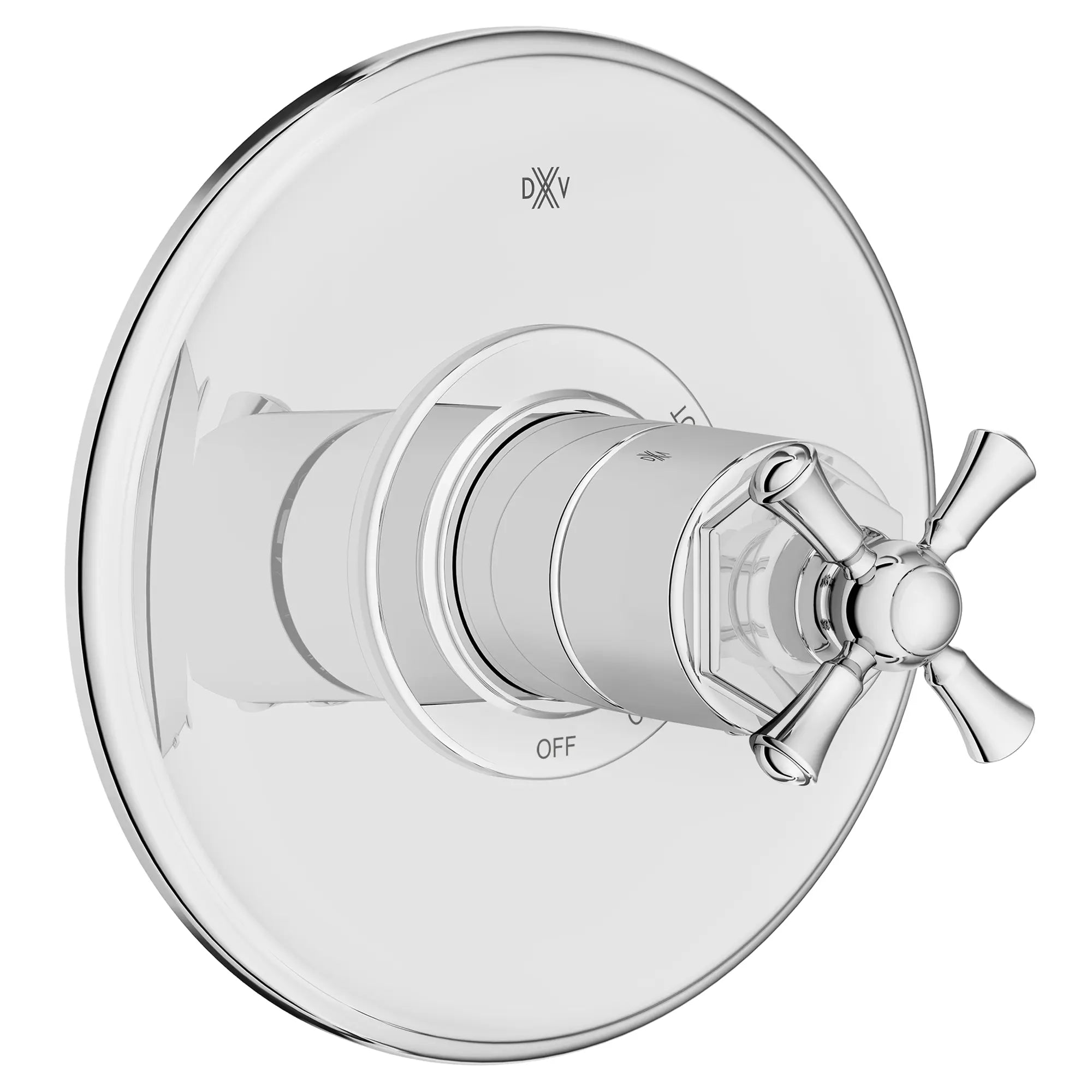 Oak Hill® Single Handle Pressure Balance Valve Trim Only with Cross Handle // POLISHED CHROME // 95837_D35155540.100_1_CDNwebp.webp