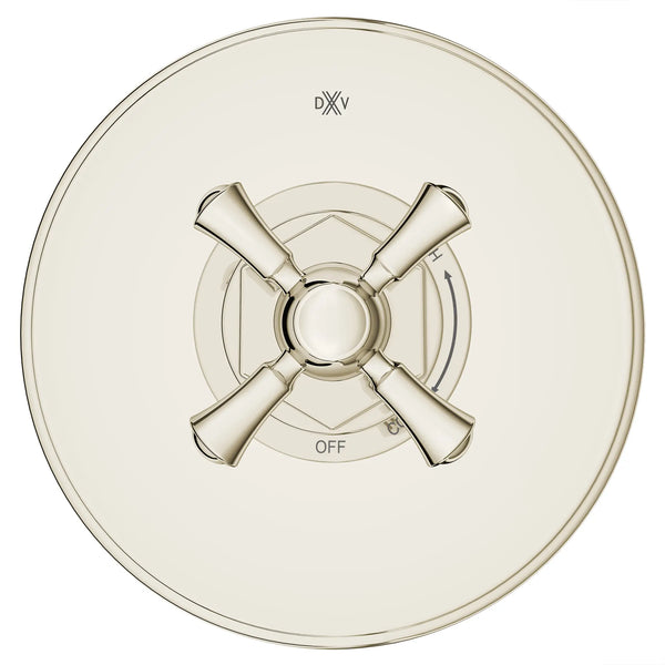 [D35155540.150] Oak Hill® Single Handle Pressure Balance Valve Trim Only with Cross Handle - Polished Chrome