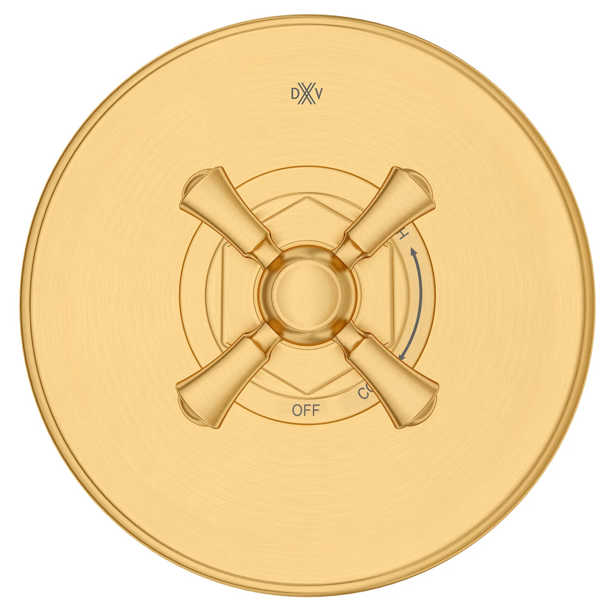 Oak Hill® Single Handle Pressure Balance Valve Trim Only with Cross Handle // SATIN BRASS // 95848_D35155540.427_CDNwebp.webp