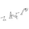 [D35160900.100] Fitzgerald 2-Handle Deck Mount Bathtub Faucet with Hand Shower and Lever Handles - Polished Chrome