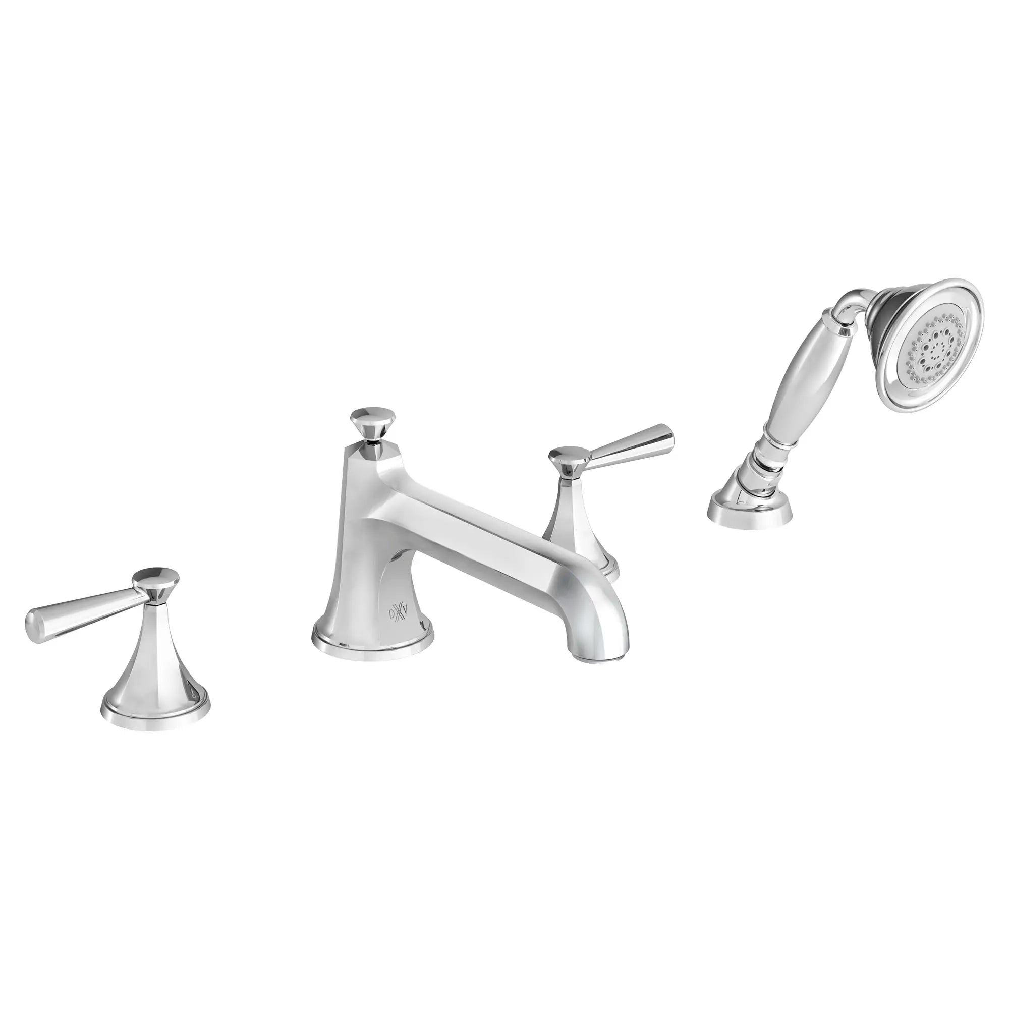 Fitzgerald 2-Handle Deck Mount Bathtub Faucet with Hand Shower and Lever Handles // POLISHED CHROME // 96057_D35160900100_1_CDNwebp.webp