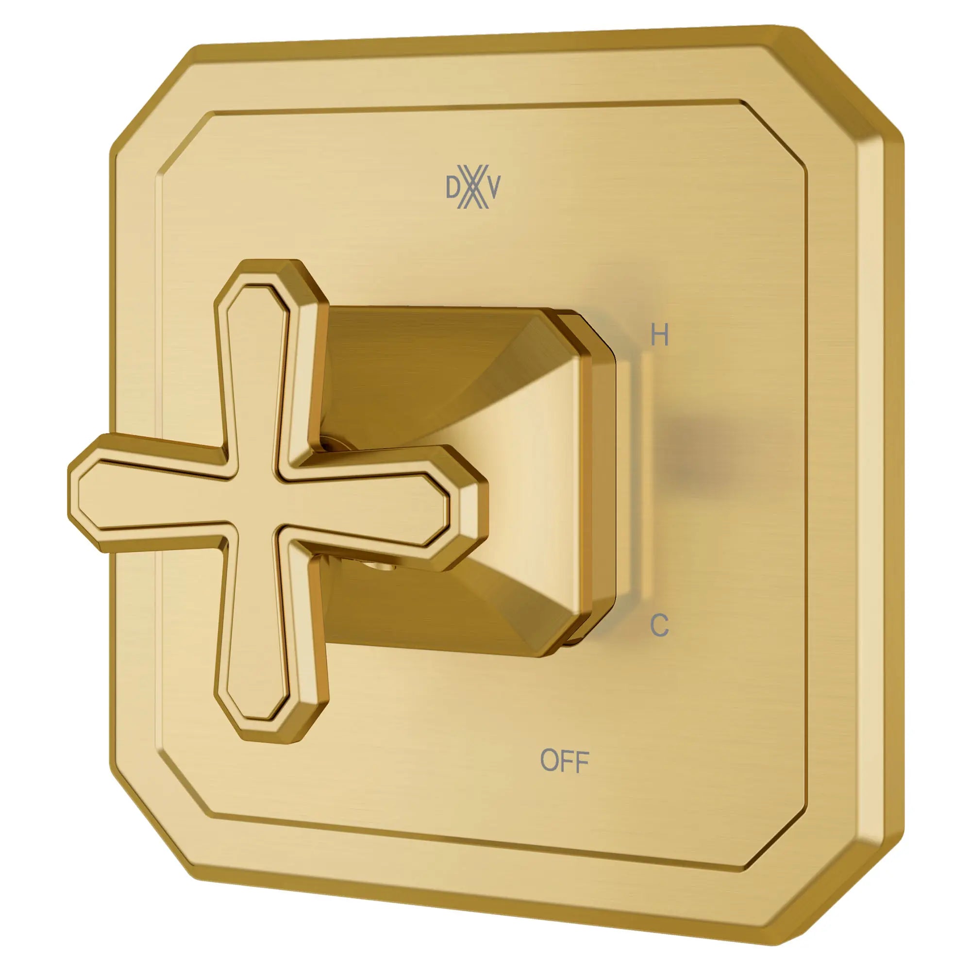 Belshire® Single Handle Pressure Balance Valve Trim Only with Cross Handle // SATIN BRASS // 96237_D35170520427_2_CDNwebp.webp
