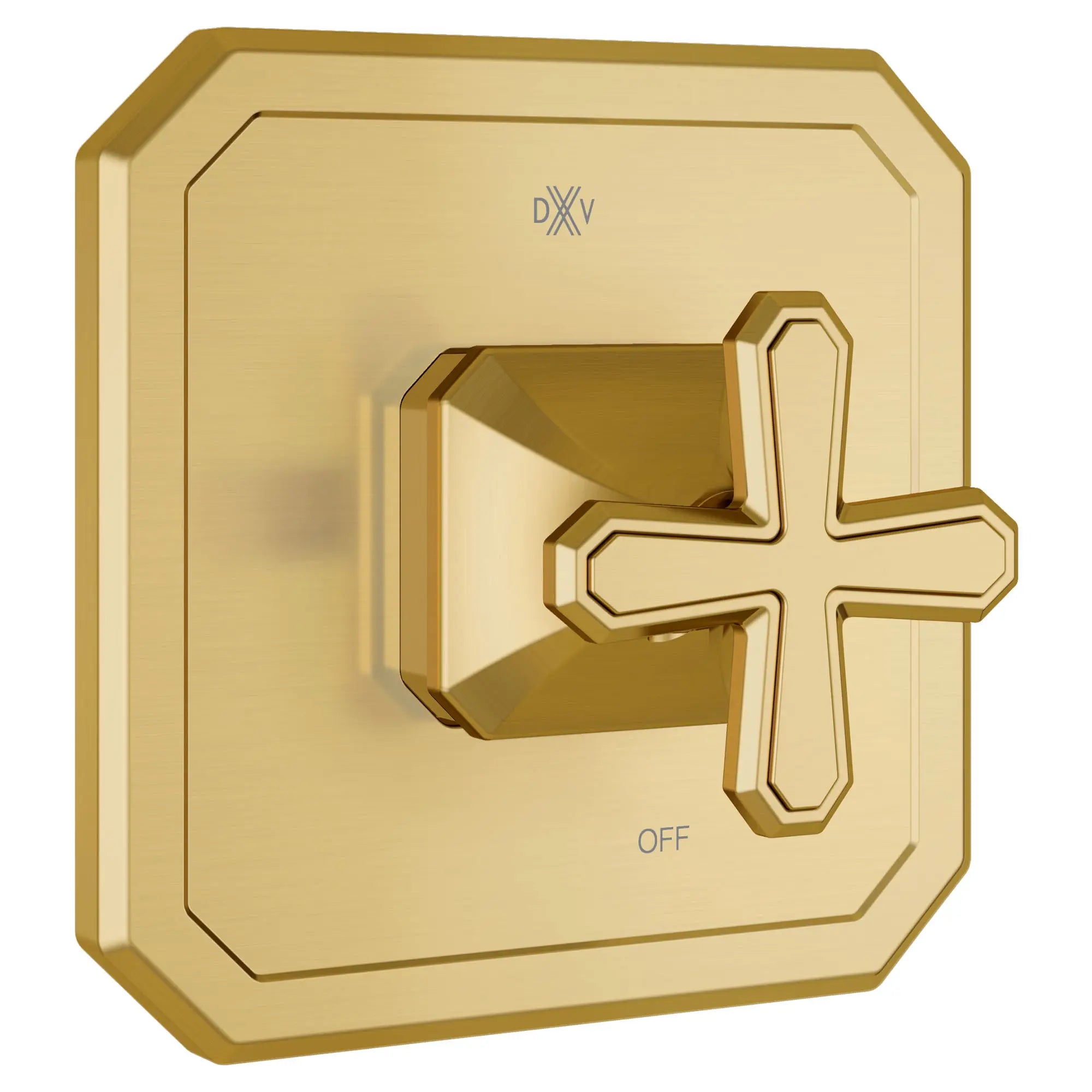 Belshire® Single Handle Pressure Balance Valve Trim Only with Cross Handle // SATIN BRASS // 96238_D35170520427_1_CDNwebp.webp