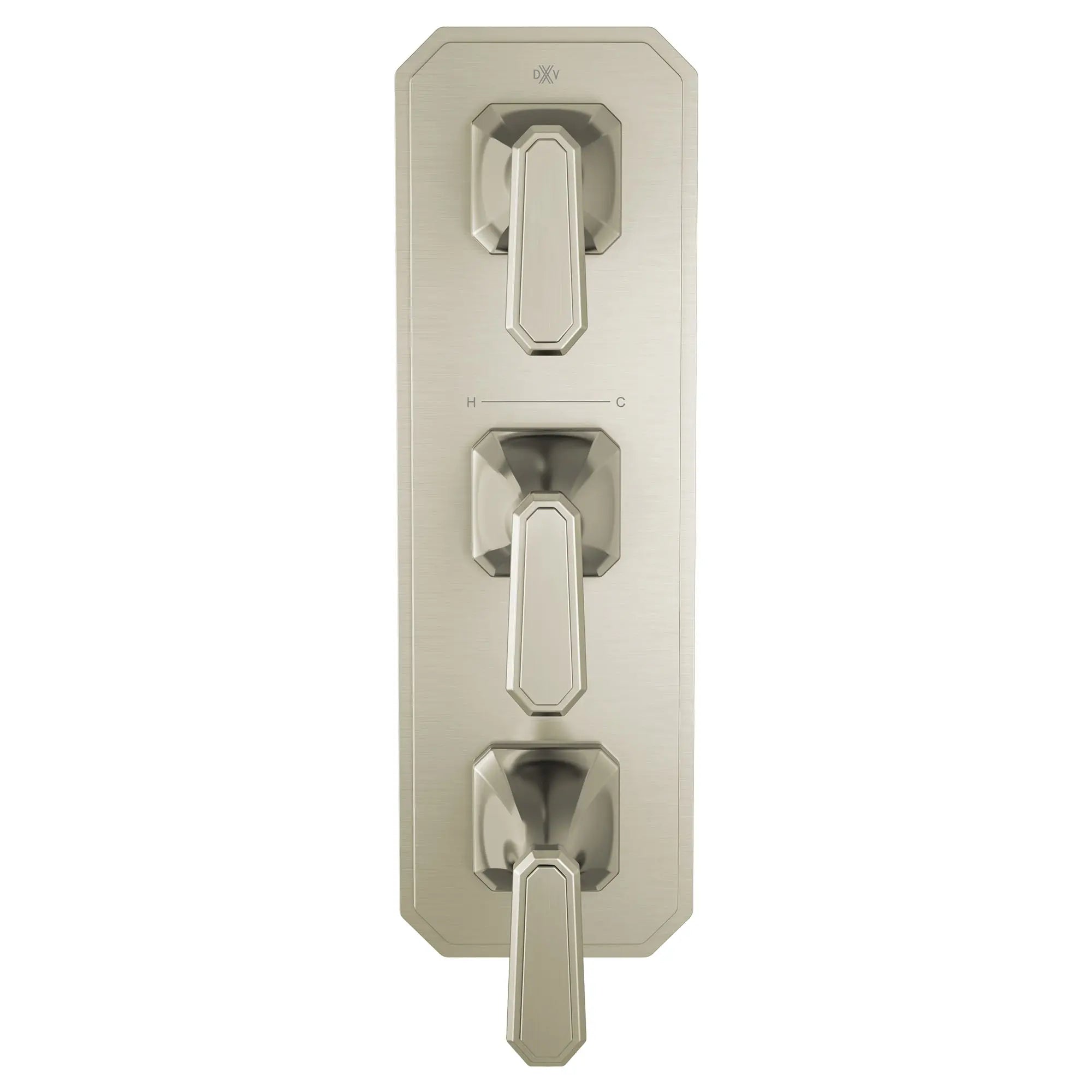 Belshire® 3-Handle Thermostatic Valve Trim Only with Lever Handles // BRUSHED NICKEL // 96320_D35170537144_CDNwebp.webp