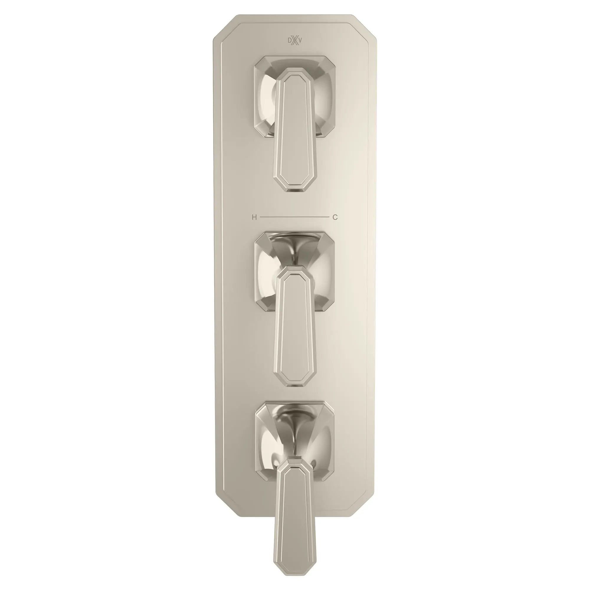 Belshire® 3-Handle Thermostatic Valve Trim Only with Lever Handles // PLATINUM NICKEL // 96322_D35170537150_CDNwebp.webp