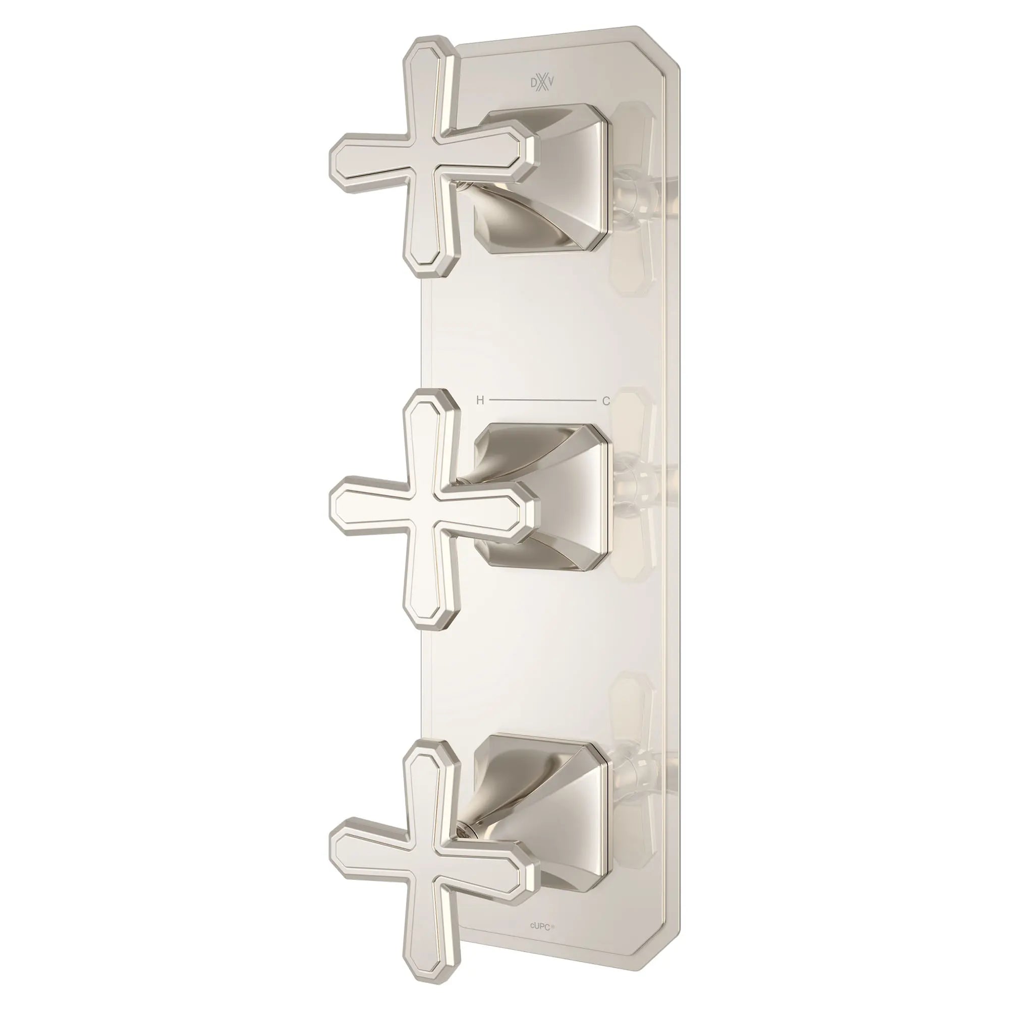 Belshire® 3-Handle Thermostatic Valve Trim Only with Cross Handles // PLATINUM NICKEL // 96355_D35170538150_2_CDNwebp.webp