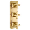 Belshire® 3-Handle Thermostatic Valve Trim Only with Cross Handles // SATIN BRASS // 96360_D35170538427_1_CDNwebp.webp