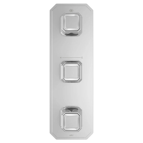 Belshire® 3-Handle Thermostatic Valve Trim Only with Cushion Handles // POLISHED CHROME // 96361_D35170539100_CDNwebp.webp
