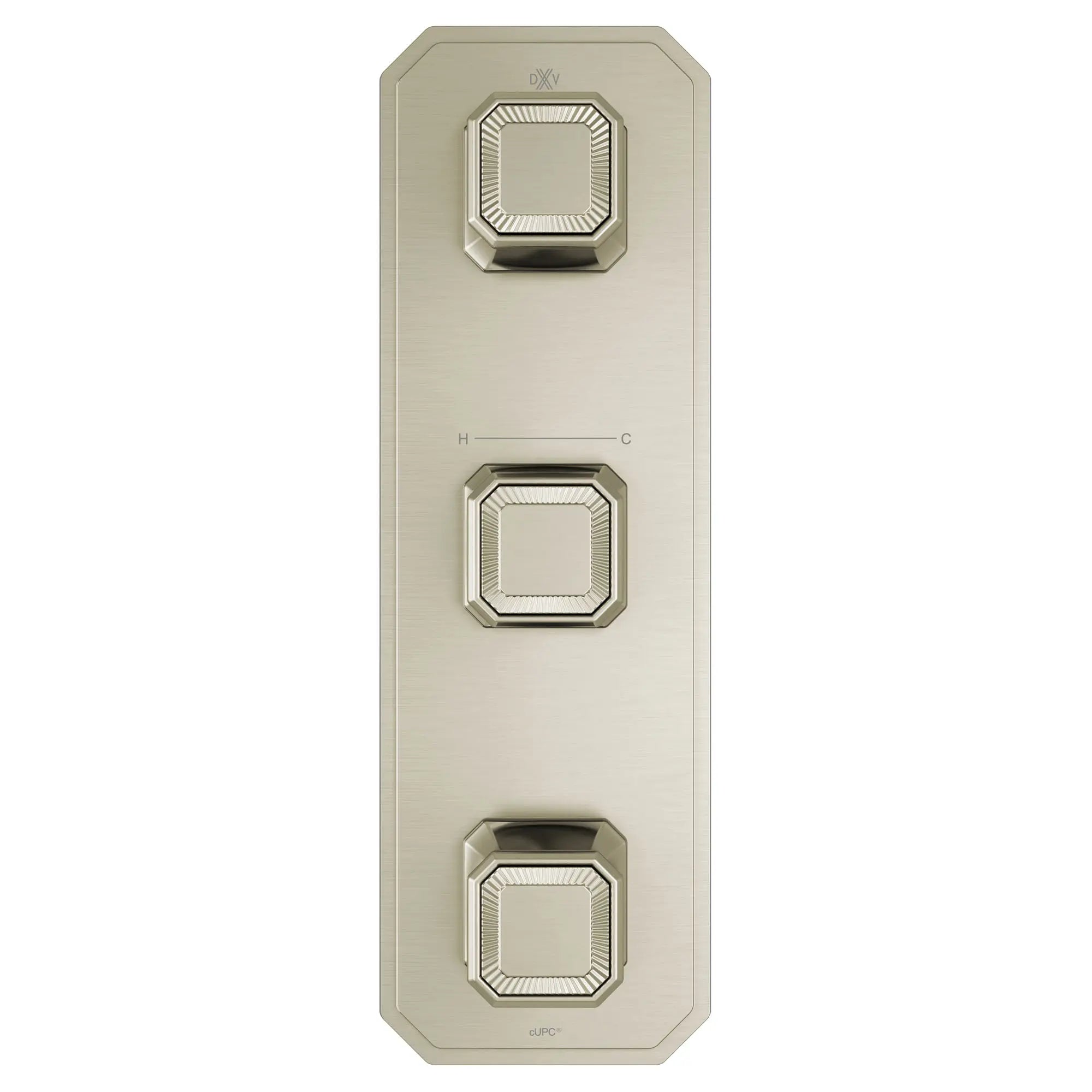 Belshire® 3-Handle Thermostatic Valve Trim Only with Cushion Handles // BRUSHED NICKEL // 96372_D35170539144_CDNwebp.webp