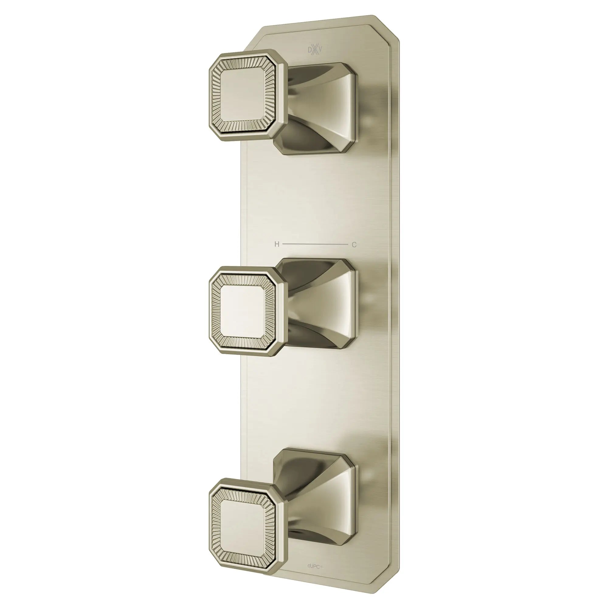 Belshire® 3-Handle Thermostatic Valve Trim Only with Cushion Handles // BRUSHED NICKEL // 96386_D35170539144_2_CDNwebp.webp