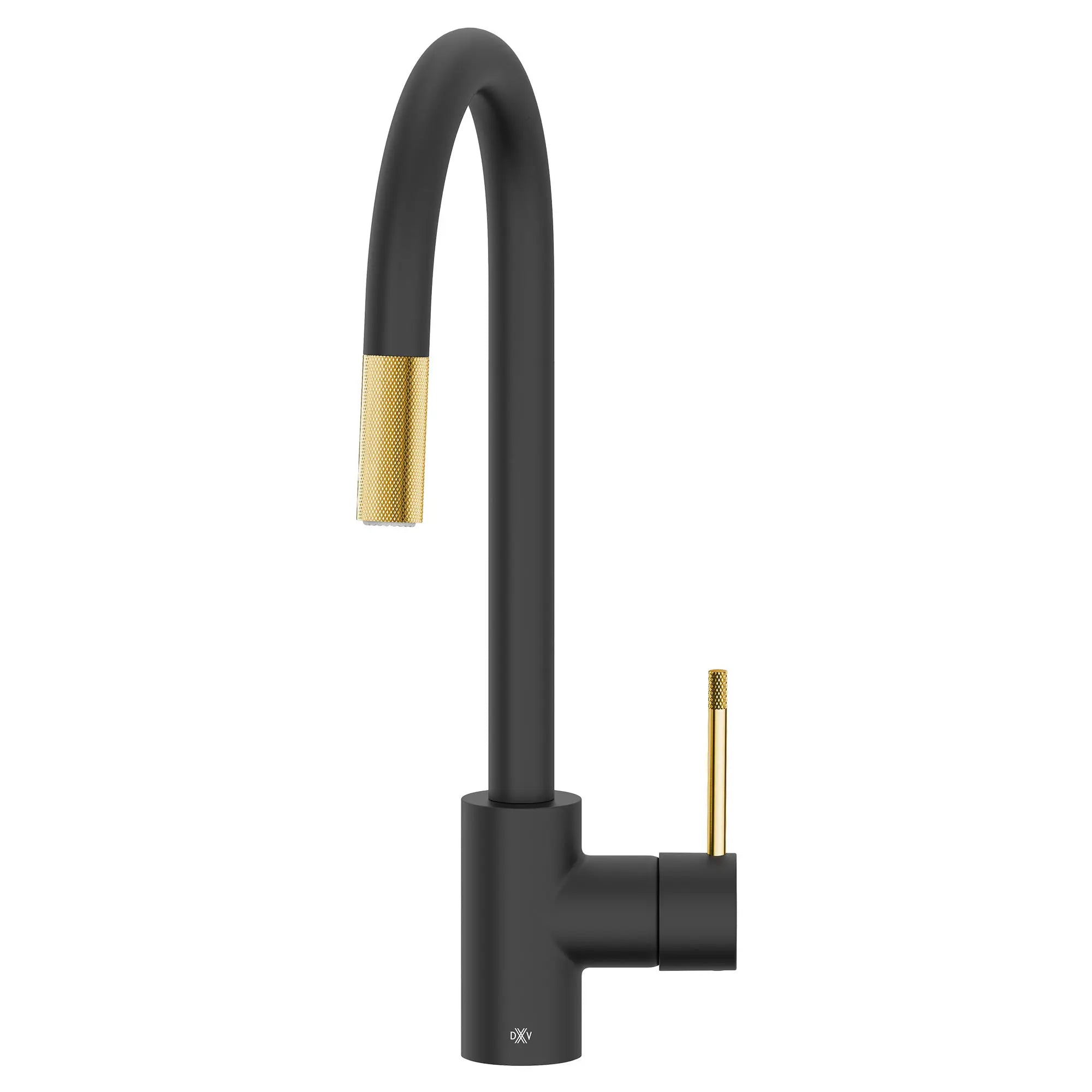 Etre® Single Handle Pull-Down Kitchen Faucet with Lever Handle // MATTE BLACK/SATIN BRASS // 96953_D35404300.249_1_CDNwebp.webp